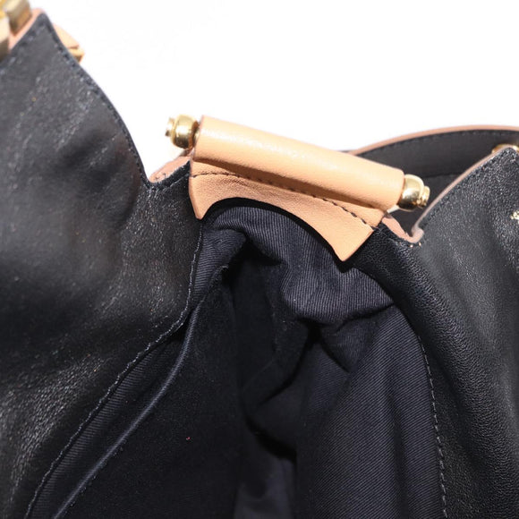 Chloe Vanessa Shoulder Bag Leather Brown Gold Auth bs31202