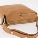 Chloe Vanessa Shoulder Bag Leather Brown Gold Auth bs31202-6