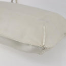 LOEWE Shoulder Bag Leather White Silver Auth bs31203-9
