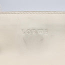 LOEWE Shoulder Bag Leather White Silver Auth bs31203-10