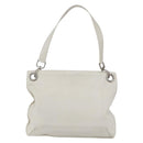 LOEWE Shoulder Bag Leather White Silver Auth bs31203-2