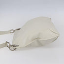 LOEWE Shoulder Bag Leather White Silver Auth bs31203-3