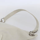 LOEWE Shoulder Bag Leather White Silver Auth bs31203-8