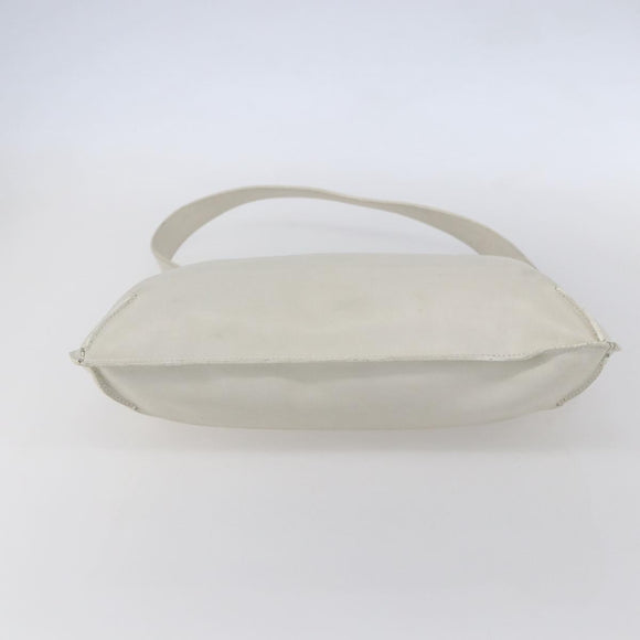 LOEWE Shoulder Bag Leather White Silver Auth bs31203