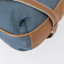 LOEWE Anagram Hand Bag Nylon Blue Gold Auth bs31204-15