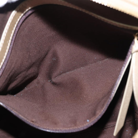 LOEWE Anagram Hand Bag Nylon Blue Gold Auth bs31204