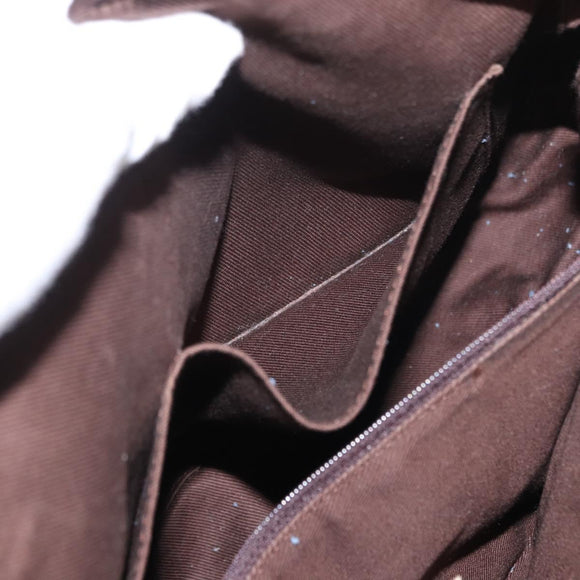 LOEWE Anagram Hand Bag Nylon Blue Gold Auth bs31204