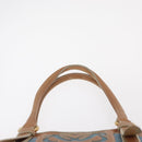 LOEWE Anagram Hand Bag Nylon Blue Gold Auth bs31204-8