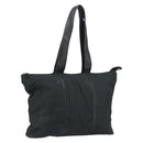 LOEWE Tote Bag Nylon Leather Black Silver Auth bs31205-1