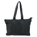 LOEWE Tote Bag Nylon Leather Black Silver Auth bs31205-13