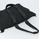 LOEWE Tote Bag Nylon Leather Black Silver Auth bs31205-6