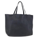 CELINE Horizontalkava Tote Bag Leather Black Gold Auth bs31206-1