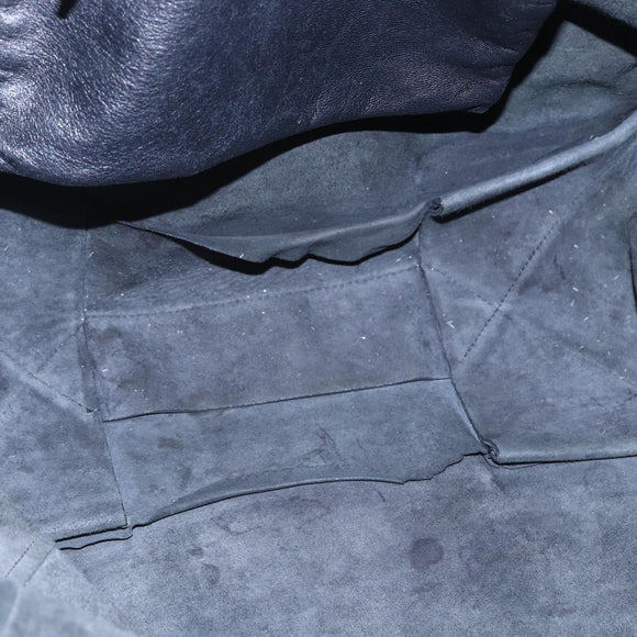 CELINE Horizontalkava Tote Bag Leather Black Gold Auth bs31206