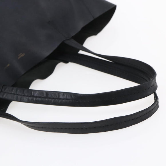 CELINE Horizontalkava Tote Bag Leather Black Gold Auth bs31206