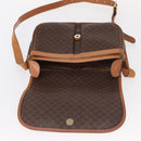 CELINE Macadam Canvas Shoulder Bag PVC Leather Brown Gold Auth bs31207-9