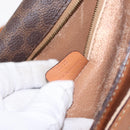 CELINE Macadam Canvas Shoulder Bag PVC Leather Brown Gold Auth bs31207-12