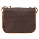 CELINE Macadam Canvas Shoulder Bag PVC Leather Brown Gold Auth bs31207-2