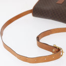 CELINE Macadam Canvas Shoulder Bag PVC Leather Brown Gold Auth bs31207-7