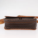 CELINE Macadam Canvas Shoulder Bag PVC Leather Brown Gold Auth bs31207-5