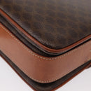 CELINE Macadam Canvas Shoulder Bag PVC Leather Brown Gold Auth bs31208-17