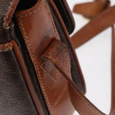 CELINE Macadam Canvas Shoulder Bag PVC Leather Brown Gold Auth bs31208-9