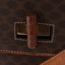 CELINE Macadam Canvas Shoulder Bag PVC Leather Brown Gold Auth bs31208-18