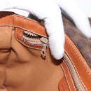 CELINE Macadam Canvas Shoulder Bag PVC Leather Brown Gold Auth bs31208-24