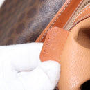 CELINE Macadam Canvas Shoulder Bag PVC Leather Brown Gold Auth bs31208-12