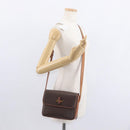 CELINE Macadam Canvas Shoulder Bag PVC Leather Brown Gold Auth bs31208-26