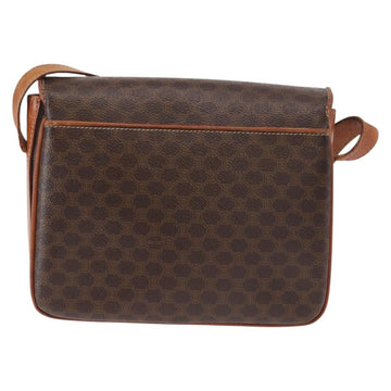 CELINE Macadam Canvas Shoulder Bag PVC Leather Brown Gold Auth bs31208 - 0