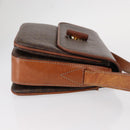 CELINE Macadam Canvas Shoulder Bag PVC Leather Brown Gold Auth bs31208-3