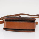 CELINE Macadam Canvas Shoulder Bag PVC Leather Brown Gold Auth bs31208-5