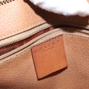 CELINE Macadam Canvas Clutch Bag PVC Leather Brown Gold Auth bs31209-18