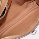 CELINE Macadam Canvas Clutch Bag PVC Leather Brown Gold Auth bs31209-10