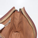 CELINE Macadam Canvas Clutch Bag PVC Leather Brown Gold Auth bs31209-19