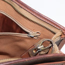 CELINE Macadam Canvas Clutch Bag PVC Leather Brown Gold Auth bs31209-21