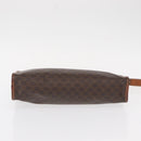 CELINE Macadam Canvas Clutch Bag PVC Leather Brown Gold Auth bs31209-7