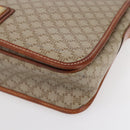 CELINE Macadam Canvas Shoulder Bag PVC Beige Gold Auth bs31210-14