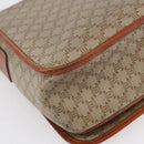 CELINE Macadam Canvas Shoulder Bag PVC Beige Gold Auth bs31210-17