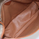 CELINE Macadam Canvas Shoulder Bag PVC Beige Gold Auth bs31210-10