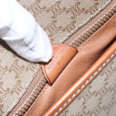 CELINE Macadam Canvas Shoulder Bag PVC Beige Gold Auth bs31210-12