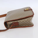 CELINE Macadam Canvas Shoulder Bag PVC Beige Gold Auth bs31210-3