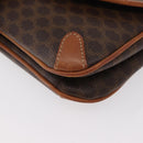 CELINE Macadam Canvas Shoulder Bag PVC Leather Brown Gold Auth bs31211-15