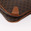 CELINE Macadam Canvas Shoulder Bag PVC Leather Brown Gold Auth bs31211-16