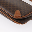 CELINE Macadam Canvas Shoulder Bag PVC Leather Brown Gold Auth bs31211-17