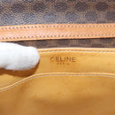 CELINE Macadam Canvas Shoulder Bag PVC Leather Brown Gold Auth bs31211-20