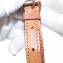 CELINE Macadam Canvas Shoulder Bag PVC Leather Brown Gold Auth bs31211-10