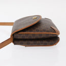 CELINE Macadam Canvas Shoulder Bag PVC Leather Brown Gold Auth bs31211-4