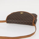 CELINE Macadam Canvas Shoulder Bag PVC Leather Brown Gold Auth bs31211-6