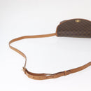 CELINE Macadam Canvas Shoulder Bag PVC Leather Brown Gold Auth bs31211-7